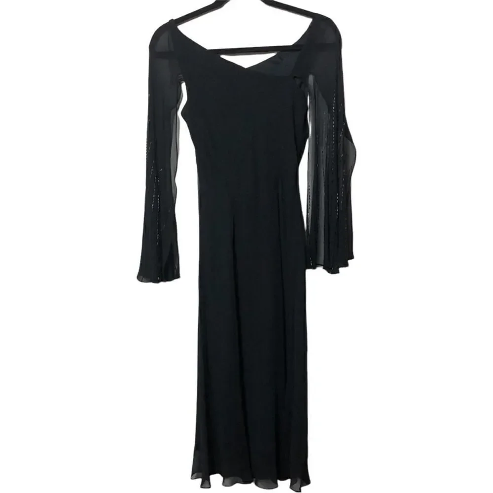 Maggy London Black Silk Dress - Picture 4 of 10